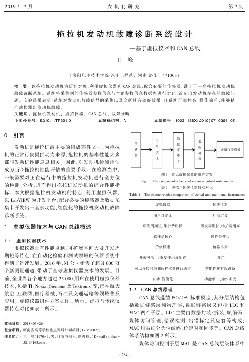 拖拉机发动机故障诊断系统设计——基于虚拟仪器和CAN总线