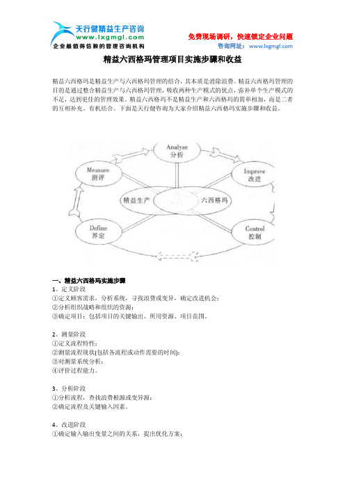 精益六西格玛管理项目实施步骤和收益