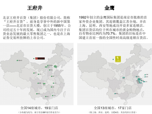 中国各大商场百货分布图