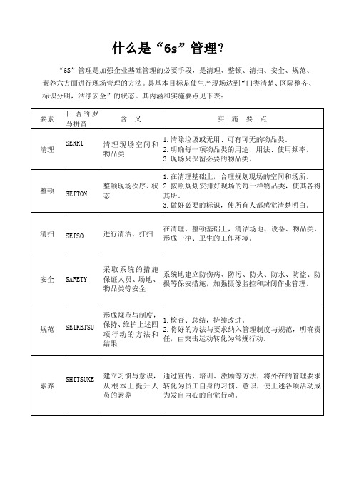 什么是6S管理