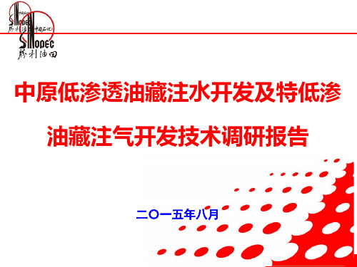 中原低渗透油藏注水开发及注气开发