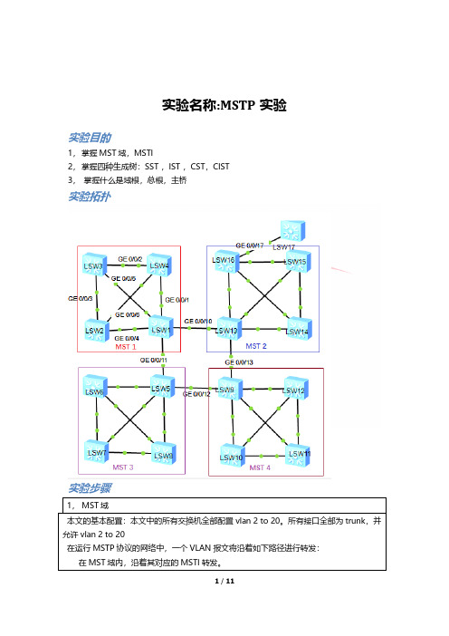 MSTP实验