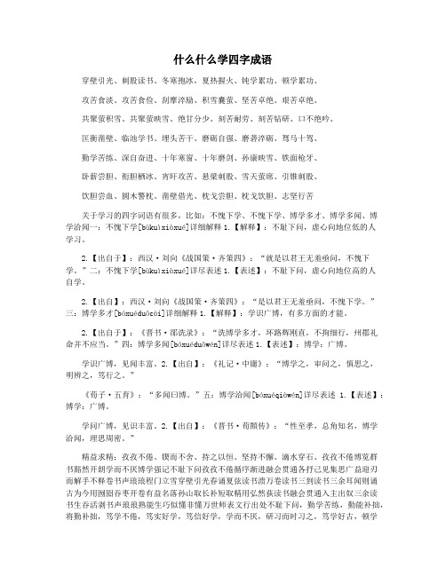 什么什么学四字成语