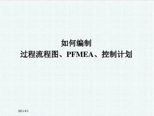 FMEA-流程图、PFMEA、控制计划文件 精品