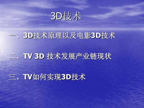 3D  技术