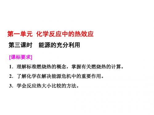 高中化学专题1化学反应与能量变化 化学反应中的热效应第3课时能源的充分利用名师制作优质课件苏教版选修