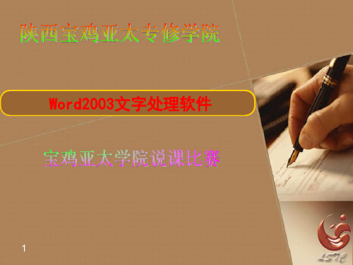 计算机基础Word2003教案ppt