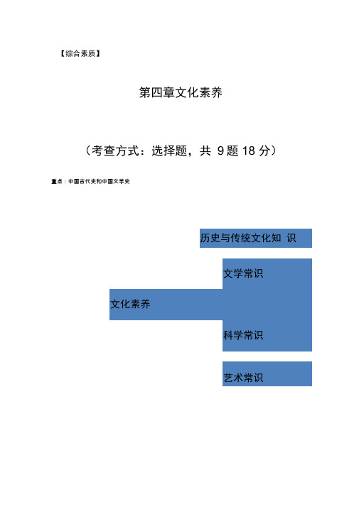 教师资格证综合素质文化素养总结