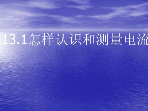 13.3《怎样认识和测量电流》PPT课件1