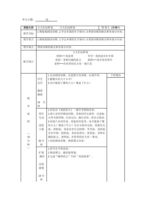 《大人们这样说》教学设计