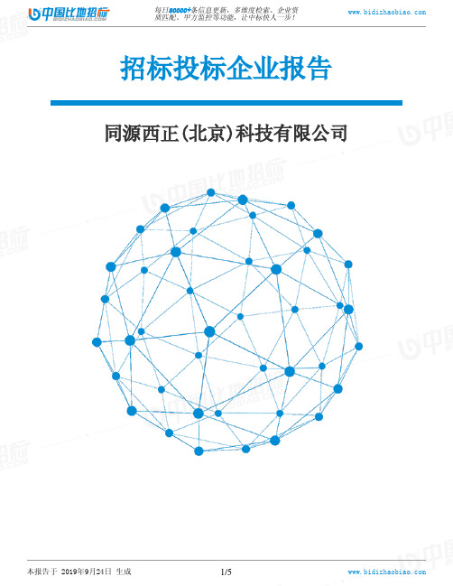 同源西正(北京)科技有限公司_中标190924