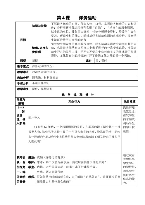 (部编)人教版初中八年级历史上册《 第4课 洋务运动》 优质课获奖教案_1