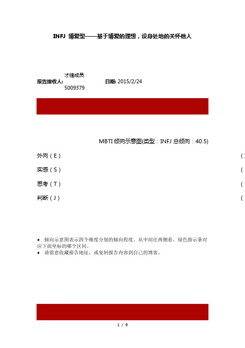 才储网MBTI性格测试INFJ