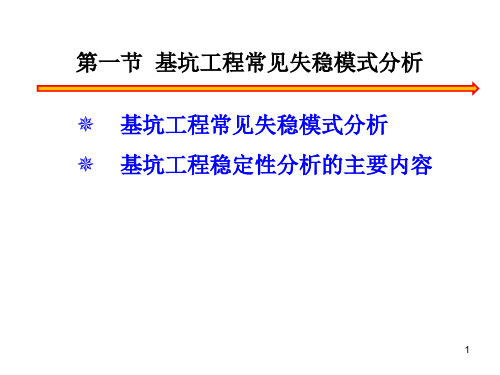 深基坑工程基坑稳定性分析ppt课件