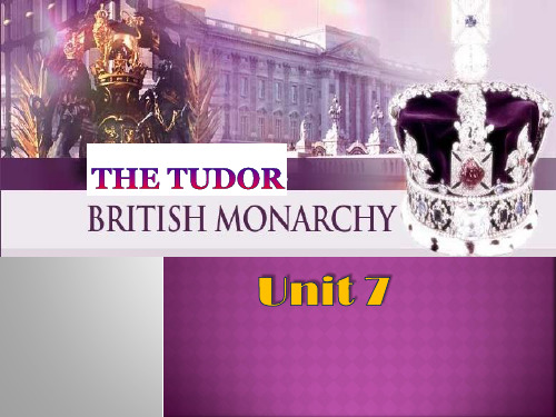 The Tudor monarchy 都铎王朝