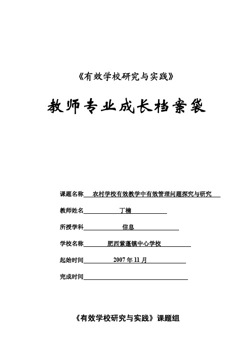 关于建立教师成长电子档案袋的设想_1_