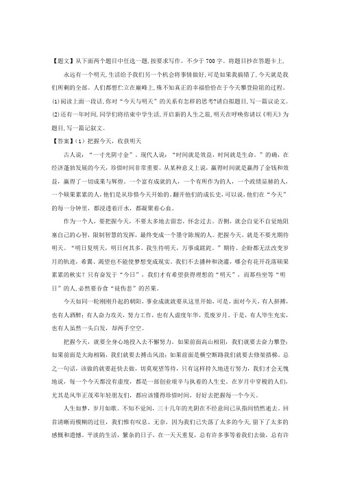 北京市石景山区2018-2019学年高二下学期期末考试语文试卷