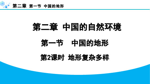 2.1.2 地形复杂多样【习题课件】八年级地理湘教版