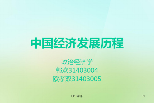 中国经济发展历程  ppt课件