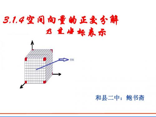 3.1.4空间向量的正交分解及其坐标表示