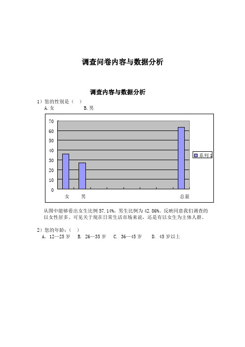 调查问卷内容与数据分析