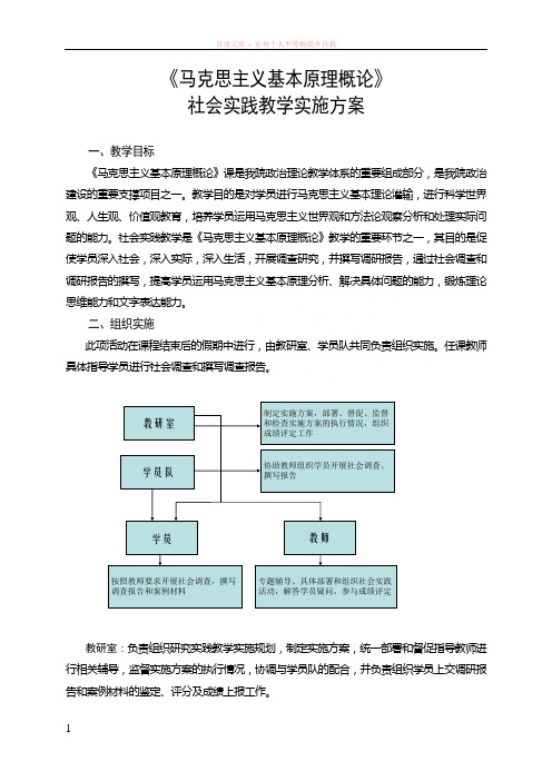 基本原理实践教学实施方案