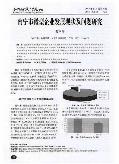 南宁市微型企业发展现状及问题研究