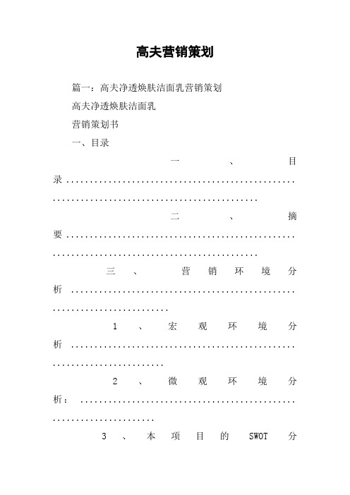 高夫营销策划