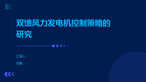 双馈风力发电机控制策略的研究