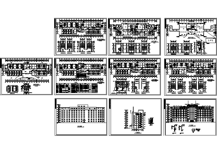 某医院住院部全套建筑设计CAD施工图