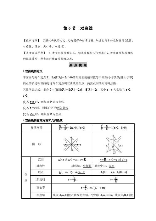 双曲线教案(绝对经典)