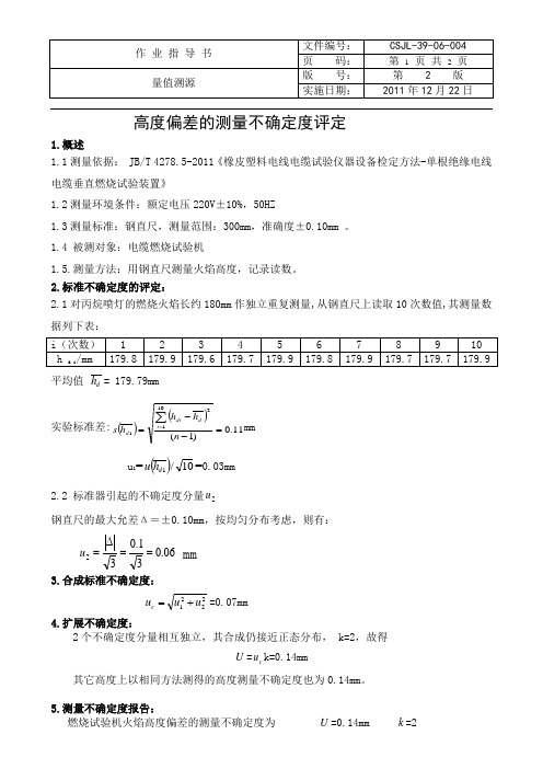 电缆燃烧试验机作业指导书