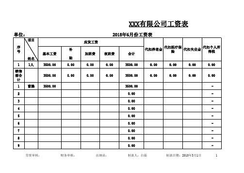 工资奖金个税自动计算表