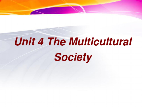 Unit 4 The Multicultural  Society