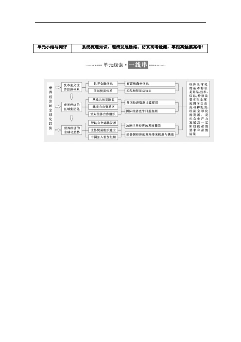 高中历史 第8单元 世界经济的全球化趋势单元小结与测评学案 新人教版必修2