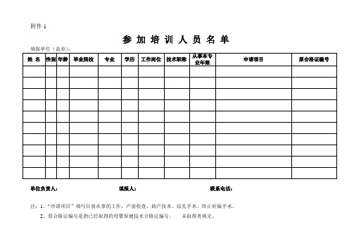 母婴保健专业技术人员申请表