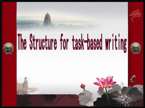 人教英语选修7Unit4The structure for task-based writing)(