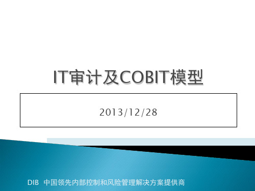 IT审计及COBIT体系 PPT