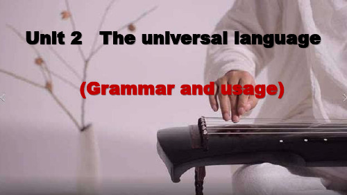 译林版高二英语选择性必修第一册_Unit2_Grammar_and_usage_公开课课件