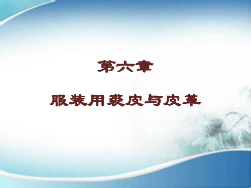 皮革课件(共27张PPT)《服装材料》同步教学(中国纺织出版社)