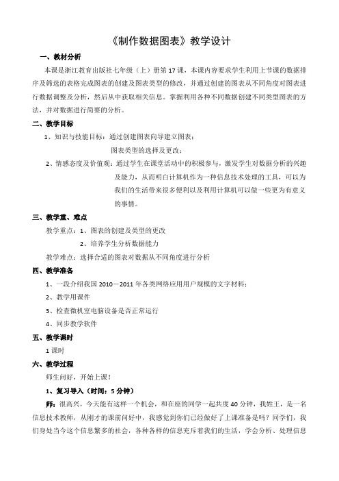 《制作数据图表》教学设计