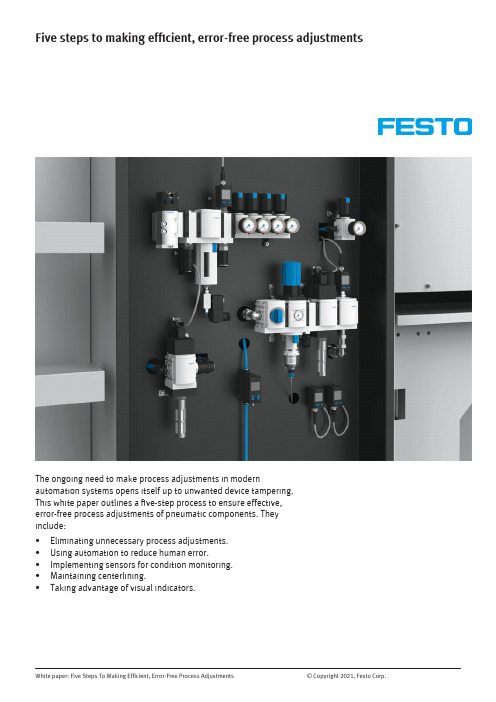 Festo Corp. 白皮书：五步实现高效、错误免的流程调整说明书