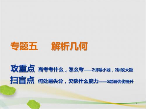 2019高考数学二轮复习专题五解析几何第一讲小题考法——直线与圆课件理