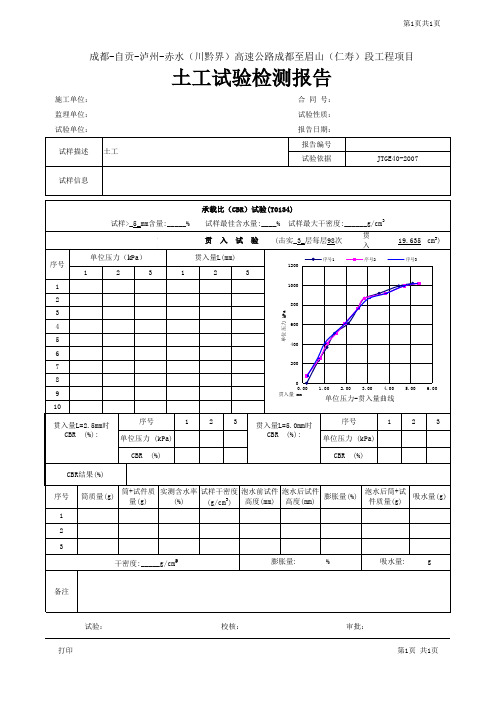 土的承载比CBR试验