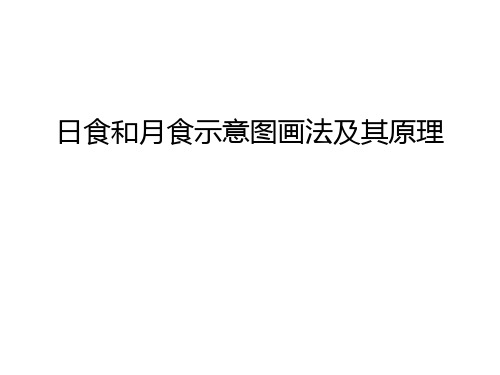 日食和月食示意图画法及其原理复习过程