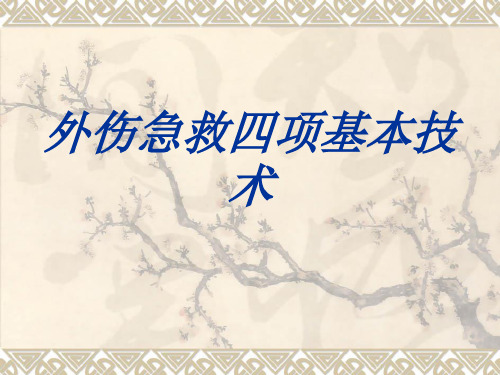 外伤急救四项基本技术