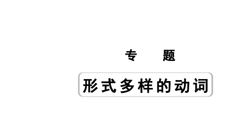 2021年河北省中考英语复习--动词和动词短语