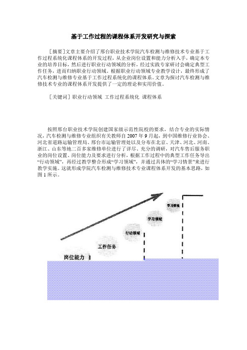 基于工作过程的课程体系开发研究与探索