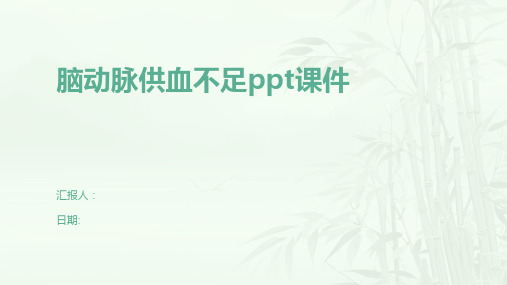 脑动脉供血不足ppt课件