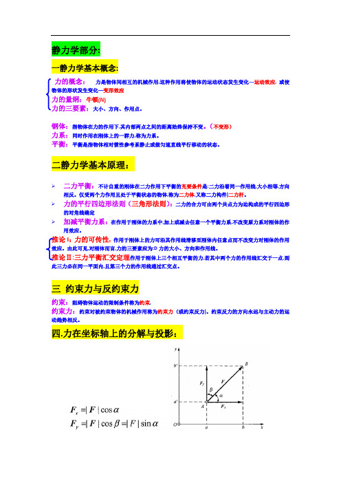 理论力学知识点梳理